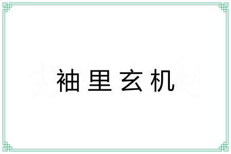 袖里玄机