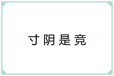 寸阴是竞