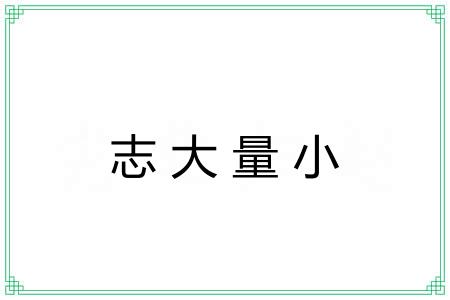 志大量小