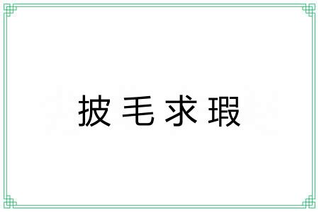 披毛求瑕 披毛求瑕